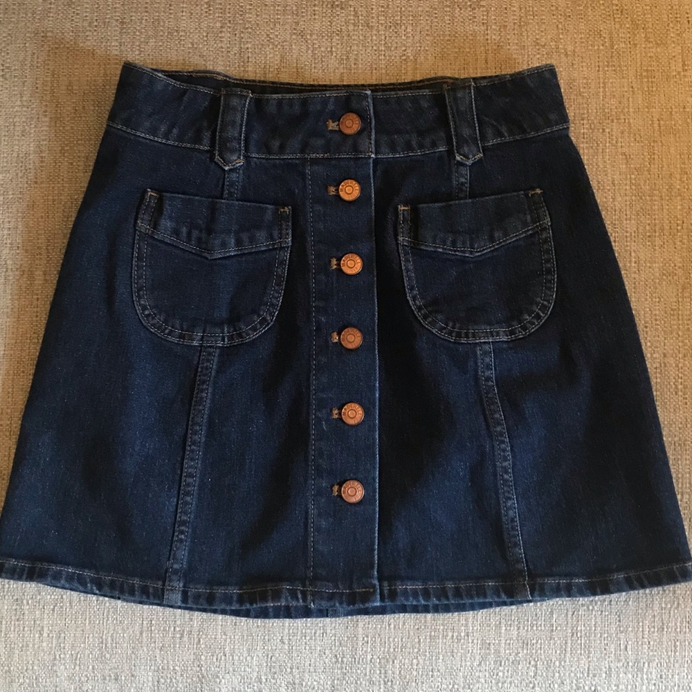 Madewell Denim Button Down Skirt